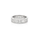 Brickwork Baguette Diamond Ring. Diamond ring. Diamond band. Platinum and Diamond eternity ring. Diamond eternity ring. Art Deco eternity ring. Platinum and diamond ring. Diamond wedding band.