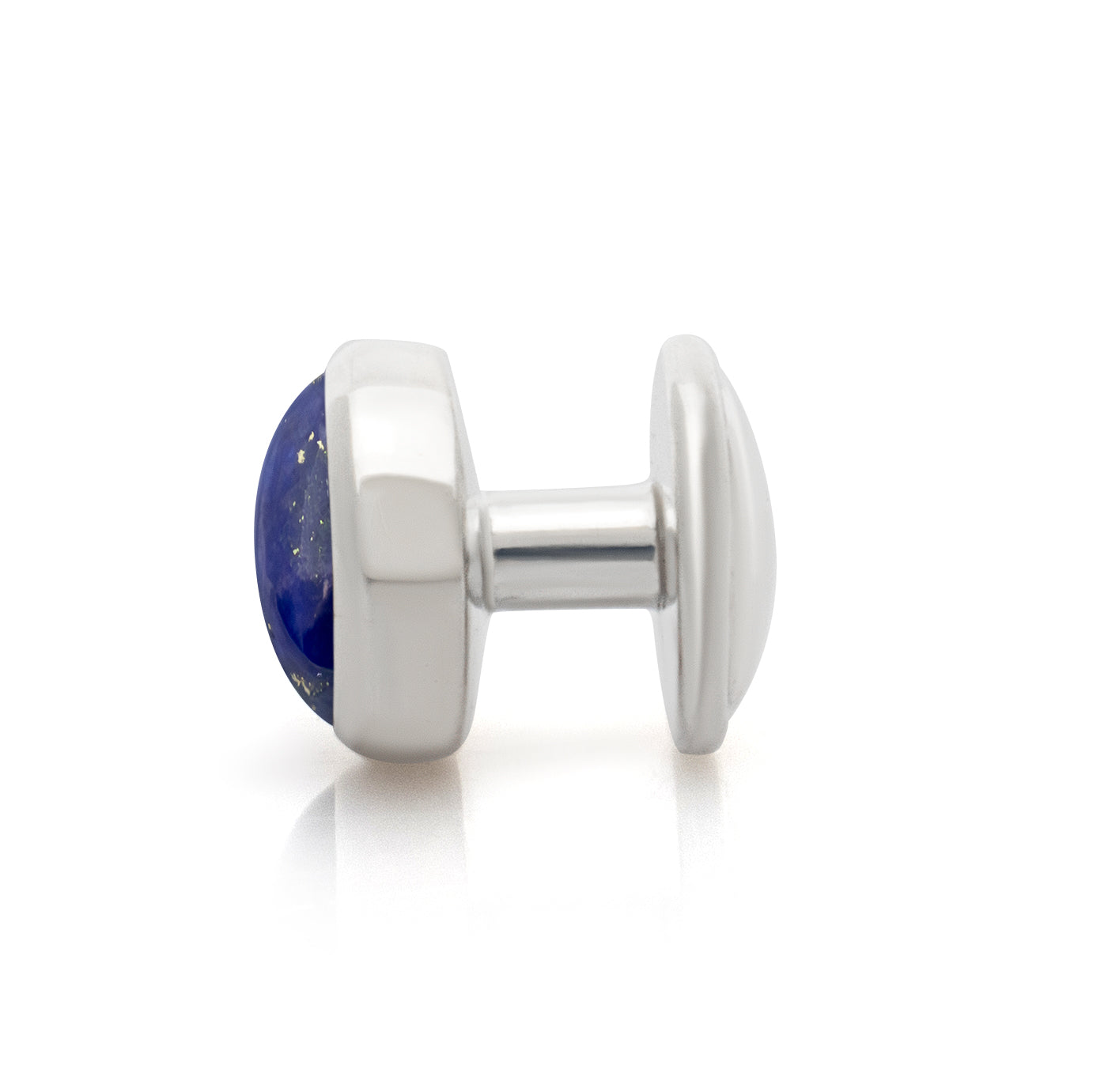Lapis Lazuli dress stud. Gemstone dress stud. Men's dress studs. Men's accessories.