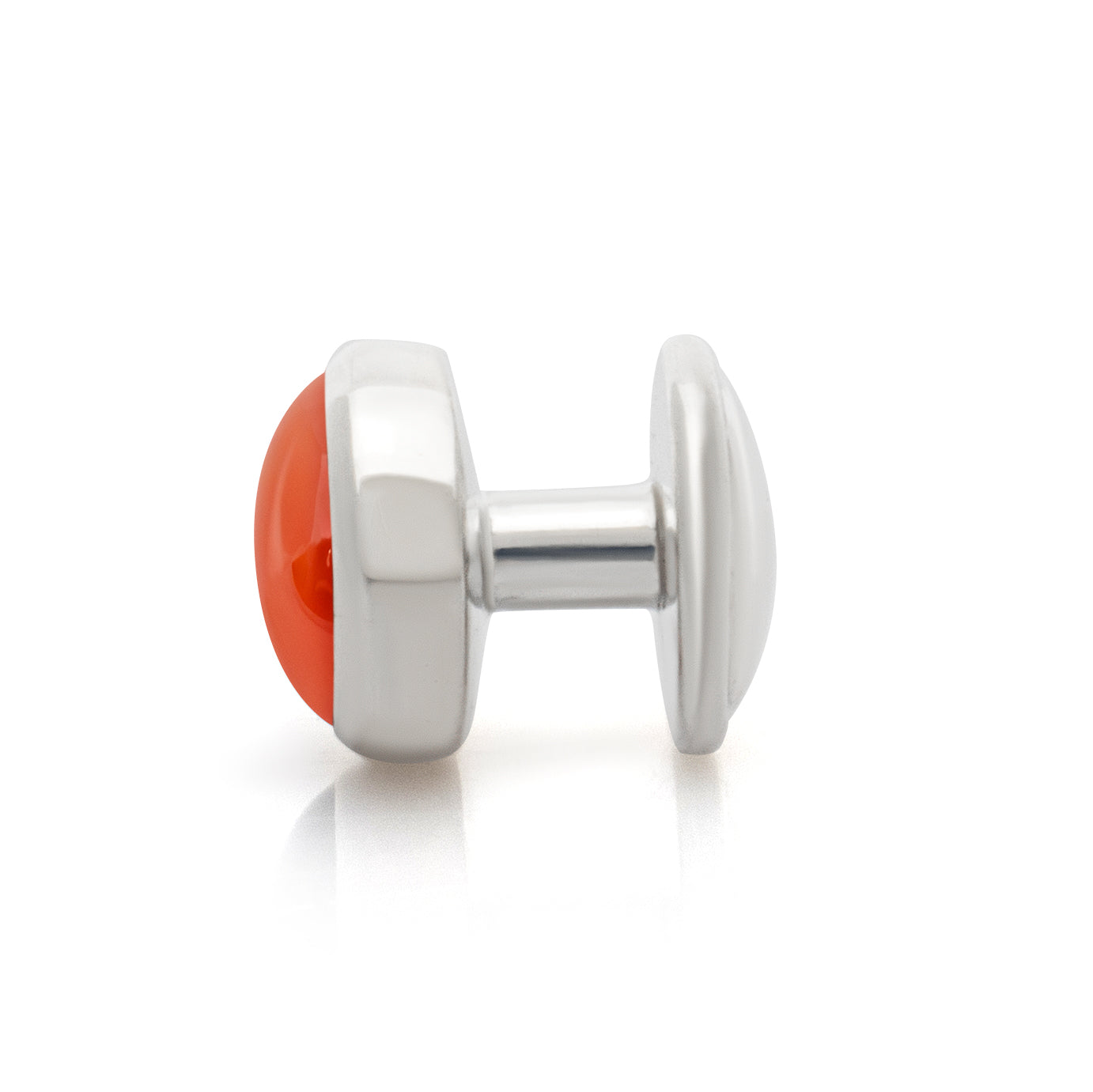 Carnelian dress stud. Gemstone dress stud. Men's dress studs. Men's accessories.