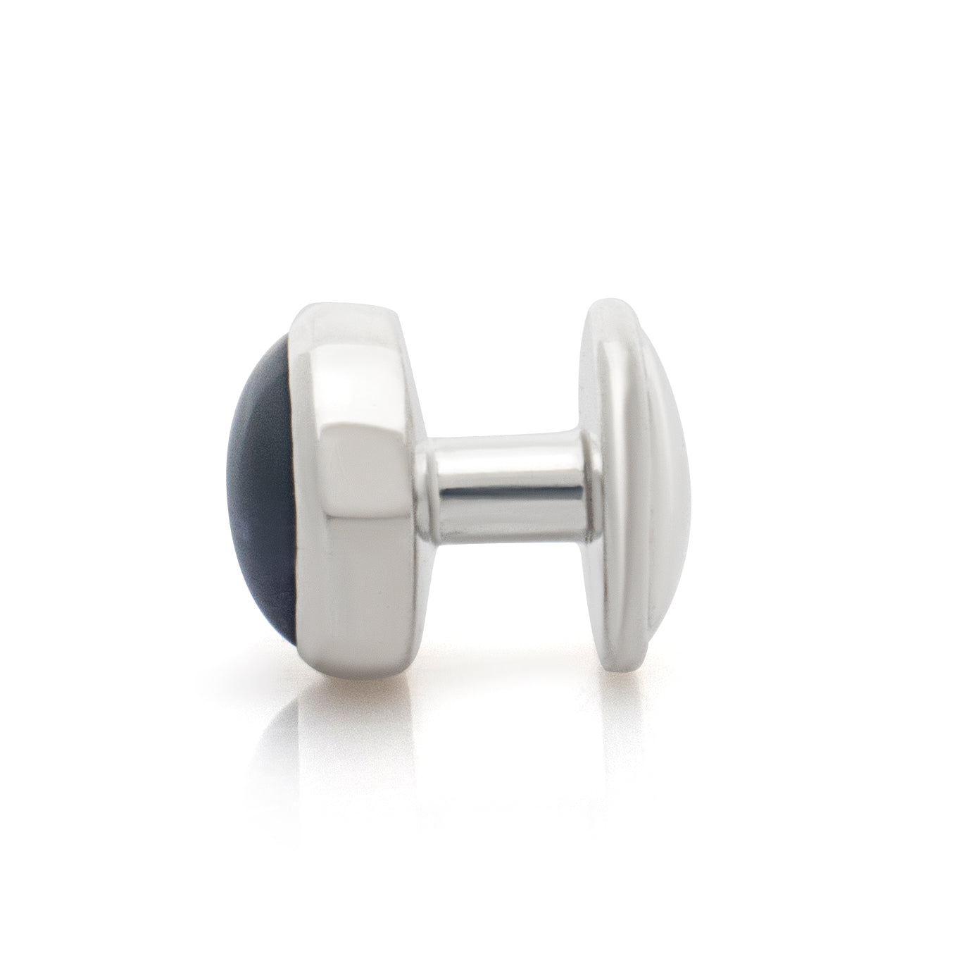 Iolite dress stud. Gemstone dress stud. Men's dress studs. Men's accessories.