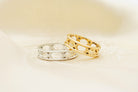 Gold binding ring. X ring. Matching rings. Unisex ring. Solid gold ring. Kisses ring. Friendship ring.