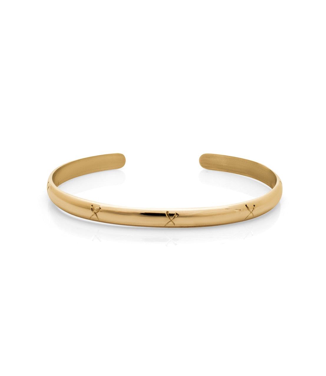 Gold Binding Bangle. Unisex bangle. Kisses bangle. X bangle. Gold bangle.