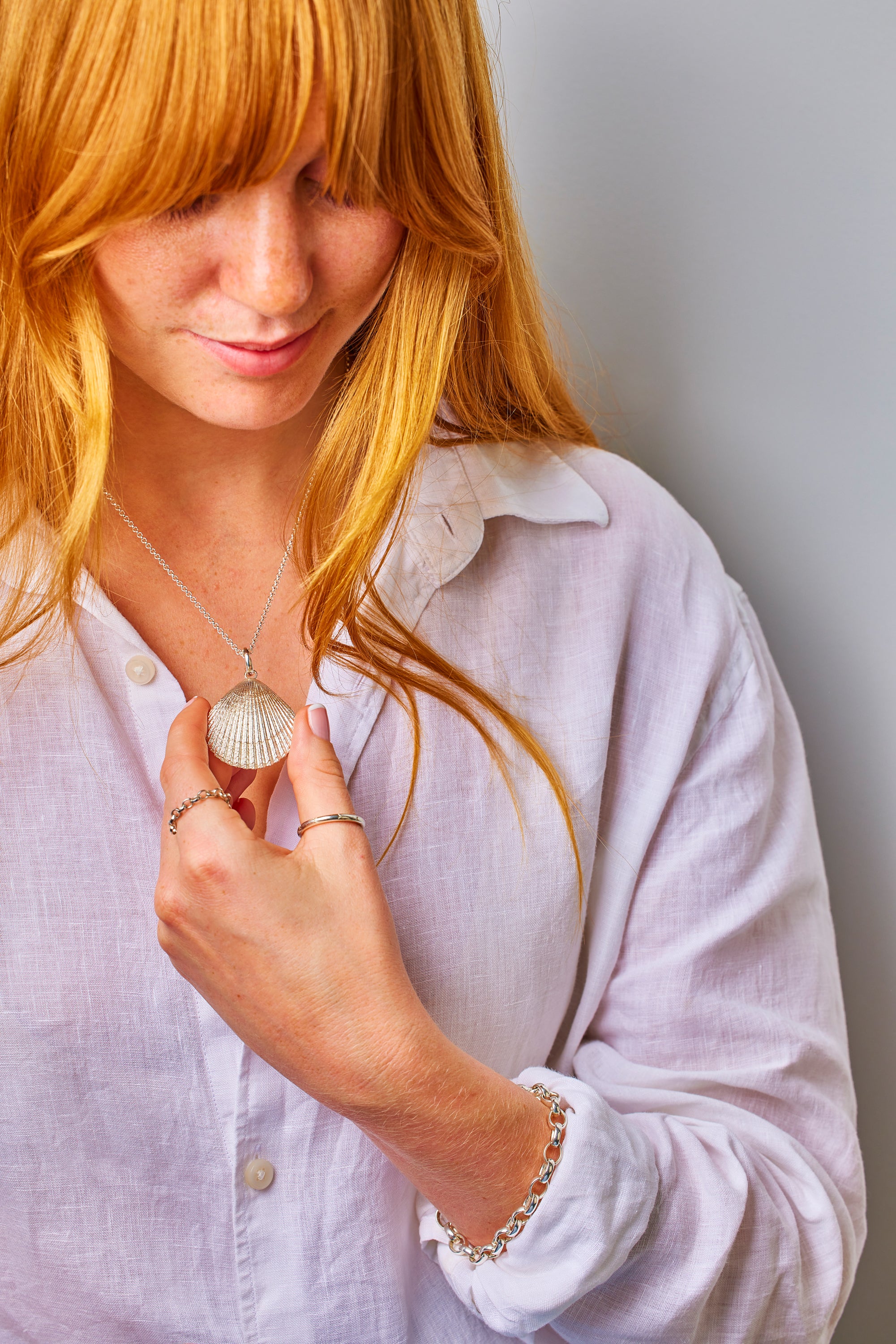 Holkham pendant. Scallop shell pendant. Holkham shell necklace. Holkham beach, Norfolk. Norfolk jewellery. Norfolk shell jewellery. Silver shell jewellery. Gold shell jewellery. Those Happy Places.