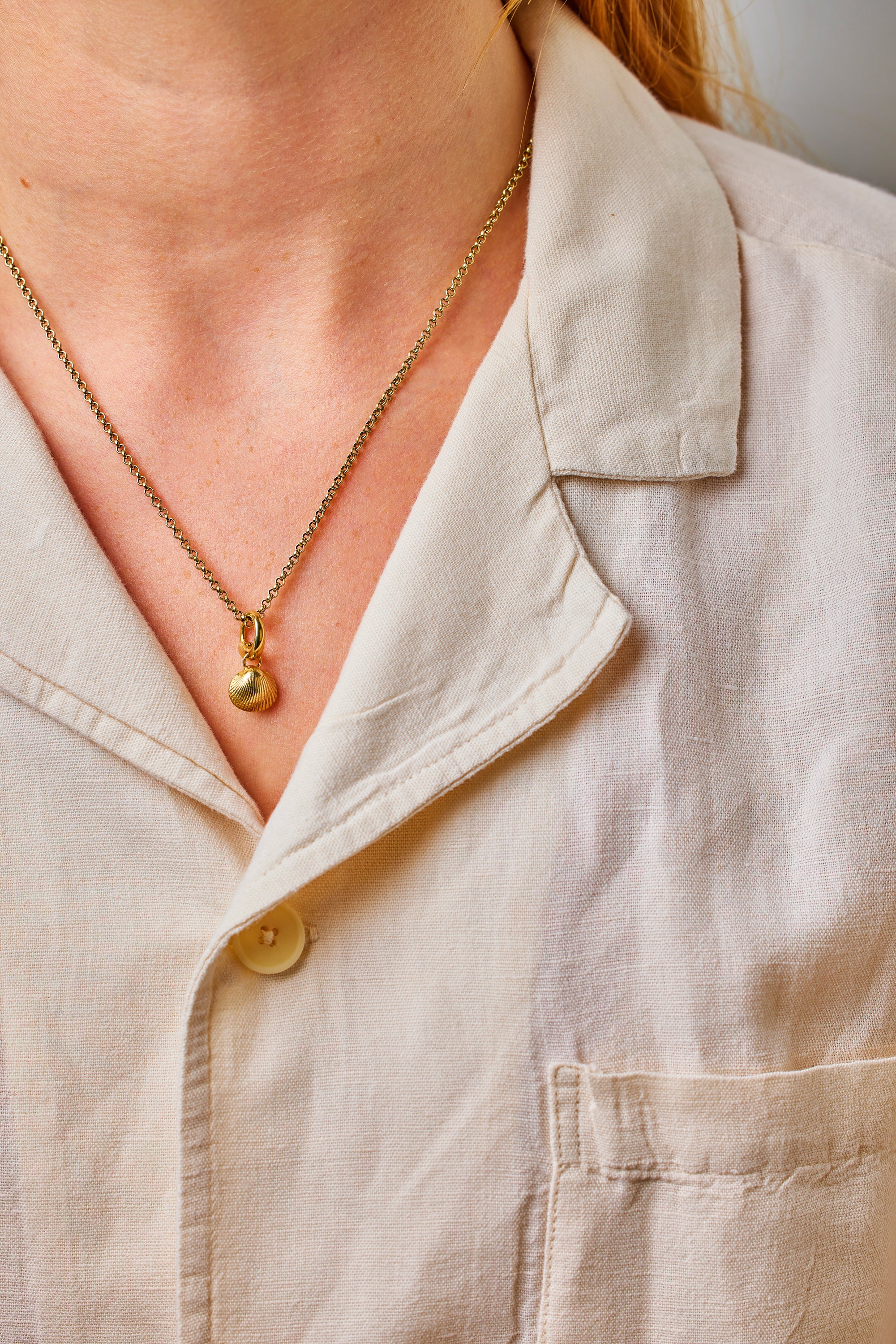 Cockle shell pendant. Old Hunstanton necklace. Old Hunstanton beach, Norfolk. Norfolk jewellery.  Norfolk shell jewellery. Silver shell jewellery. Gold shell jewellery. Those Happy Places.