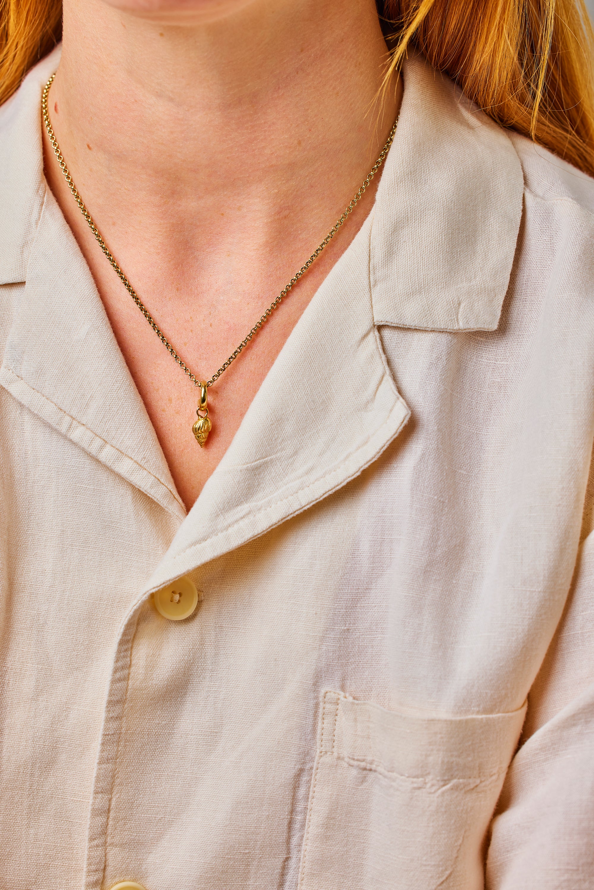 Port Isaac pendant. Port Isaac charm. Port Isaac necklace. Port Isaac Cornwall. Cornwall jewellery. Cornwall shell jewellery. Silver shell jewellery. Gold shell jewellery. Those Happy Places. Serena Ansell Jewellery.