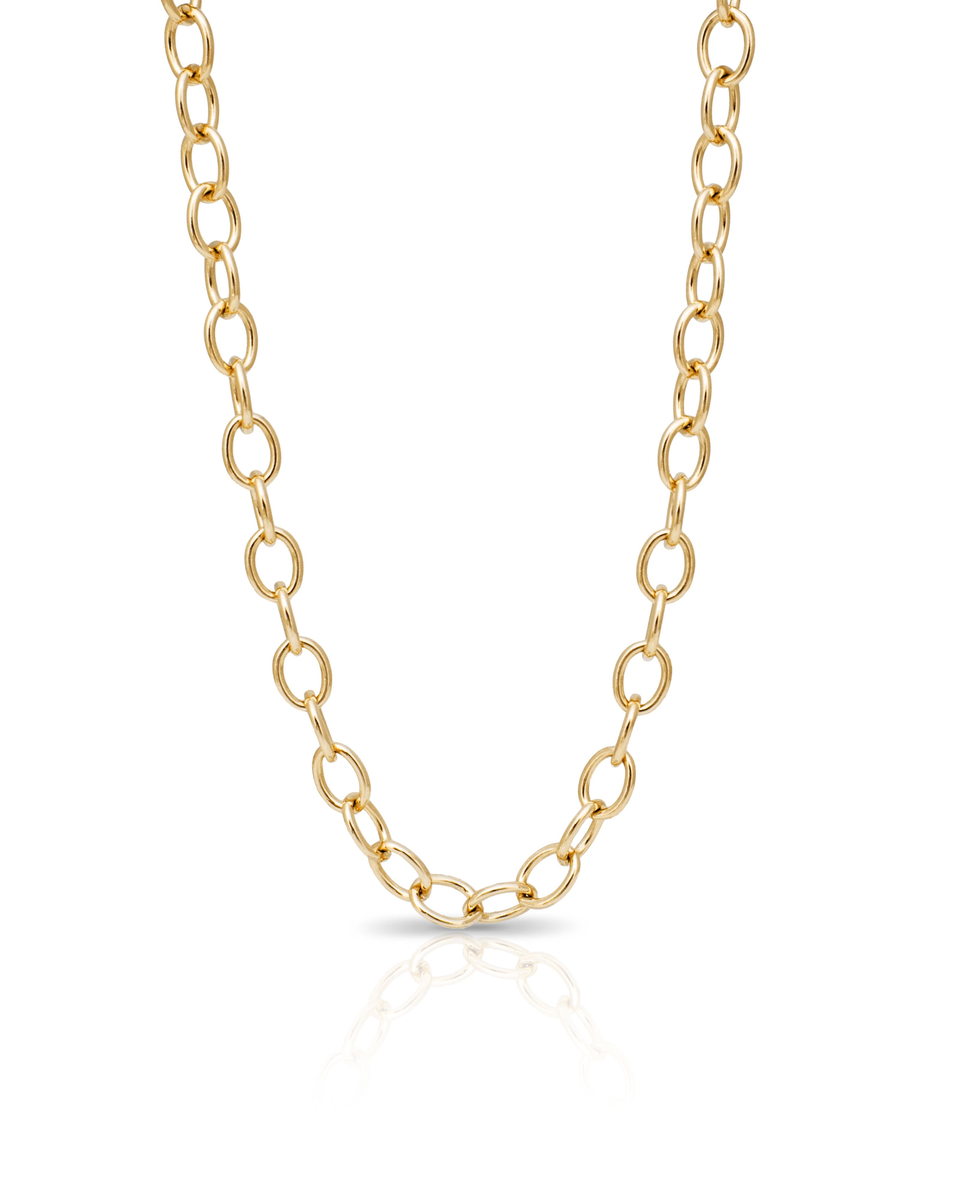 Chunky gold trace chain. Gold chain necklace.
