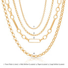 Gold chain. Belcher chain. Figaro chain.