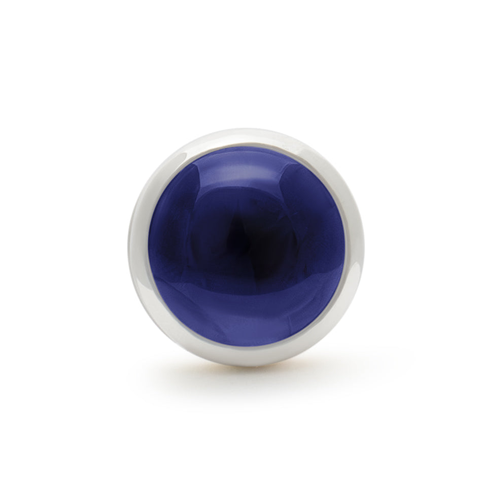 Iolite dress stud. Gemstone dress stud. Men's dress studs. Men's accessories.