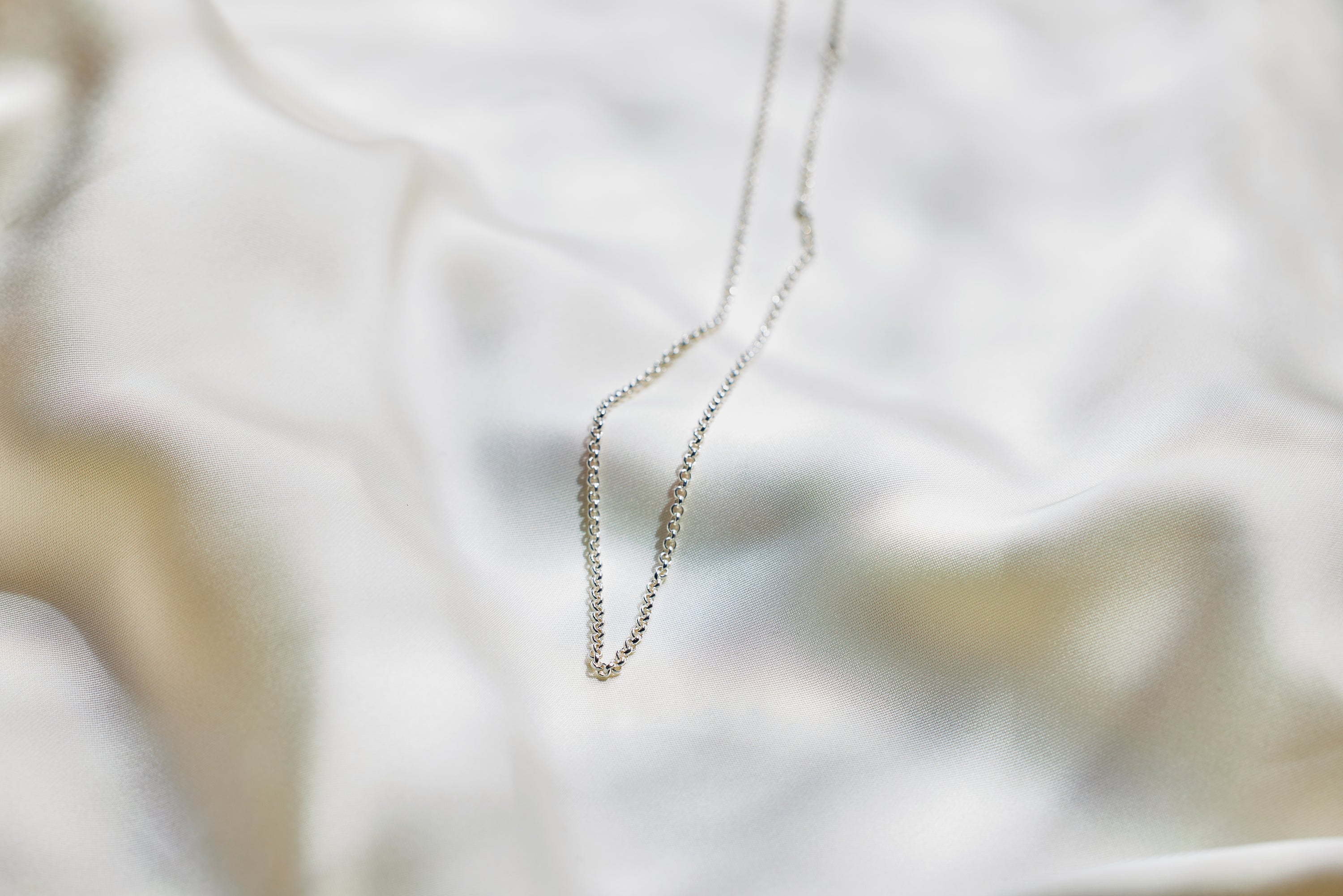 Silver necklace chain. Silver belcher chain.