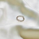 Silver chain ring. Chain ring. Silver ring. Belcher chain. Staple ring. Silver chain. Serena Ansell Jewellery.