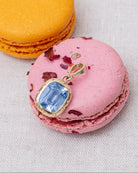 Aquamarine pendant. Blue gemstone pendant