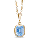 Aquamarine pendant. Blue gemstone pendant