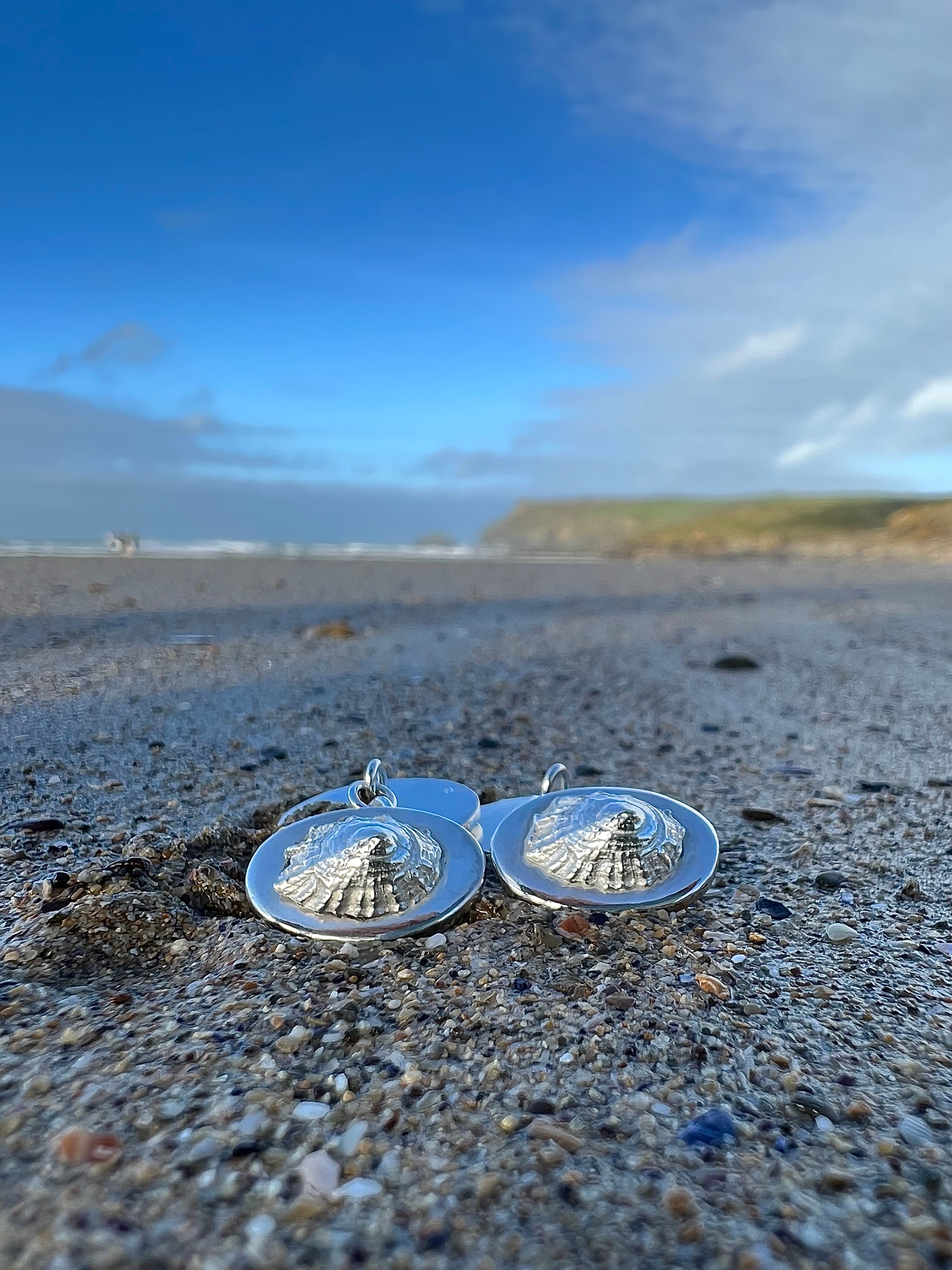 Limpet shell cufflinks. Shell cufflinks. Silver cufflinks. Polzeath cufflinks. Cornish shell cufflinks. Men's accessories. Those Happy Places.