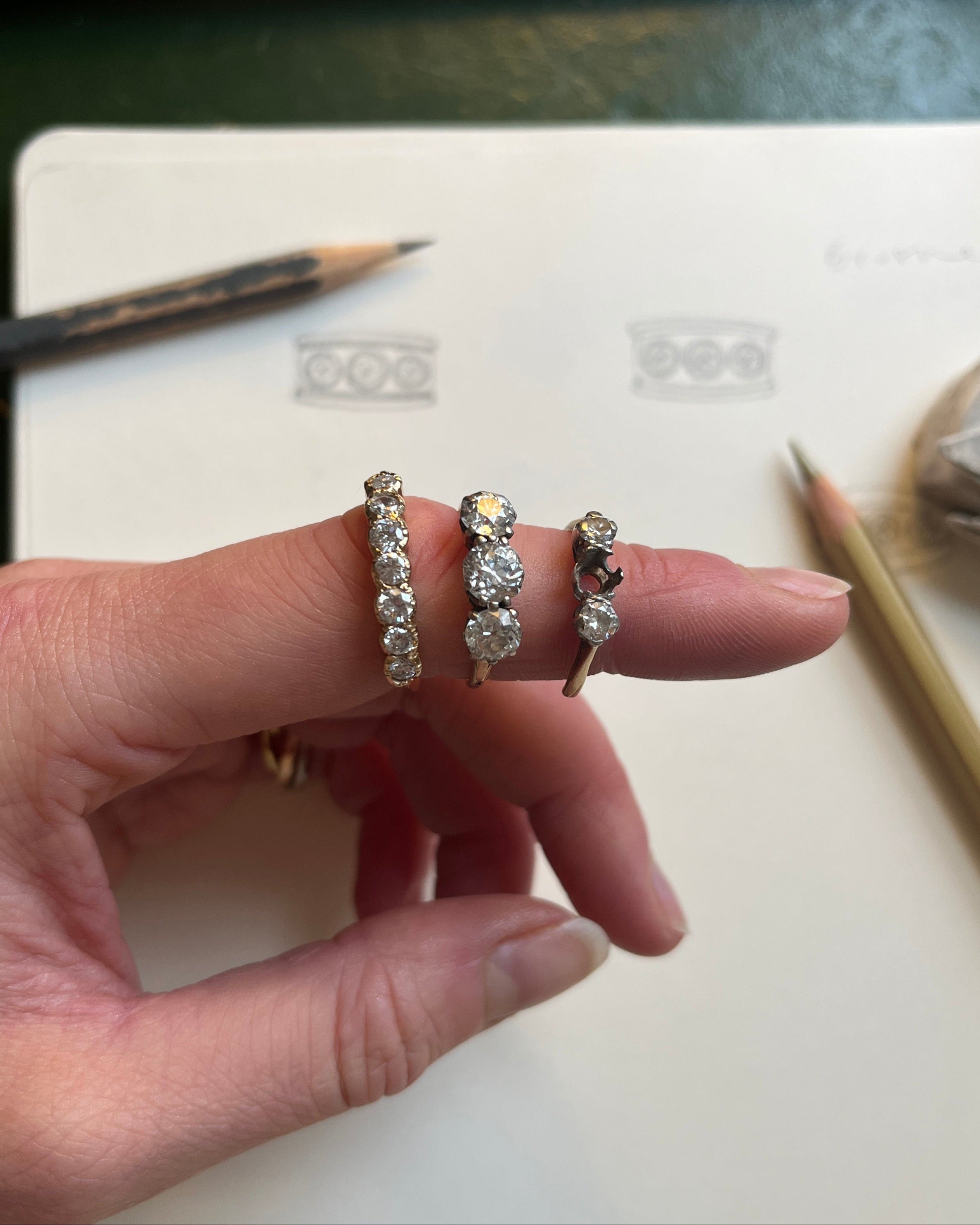 Recycled jewellery. Recycled diamonds. Upcycled jewellery. Jewellery redesigned. Eco-friendly jewellery.