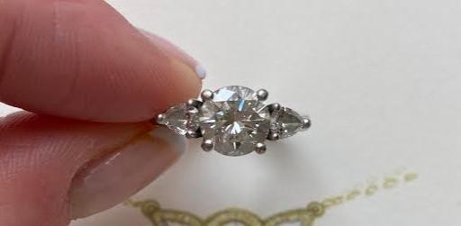 Repurposed engagement ring. Recycled engagement ring. Upcycled engagement ring. Jewellery remodelling. Jewellery redesign. Engagement ring redeisgn.