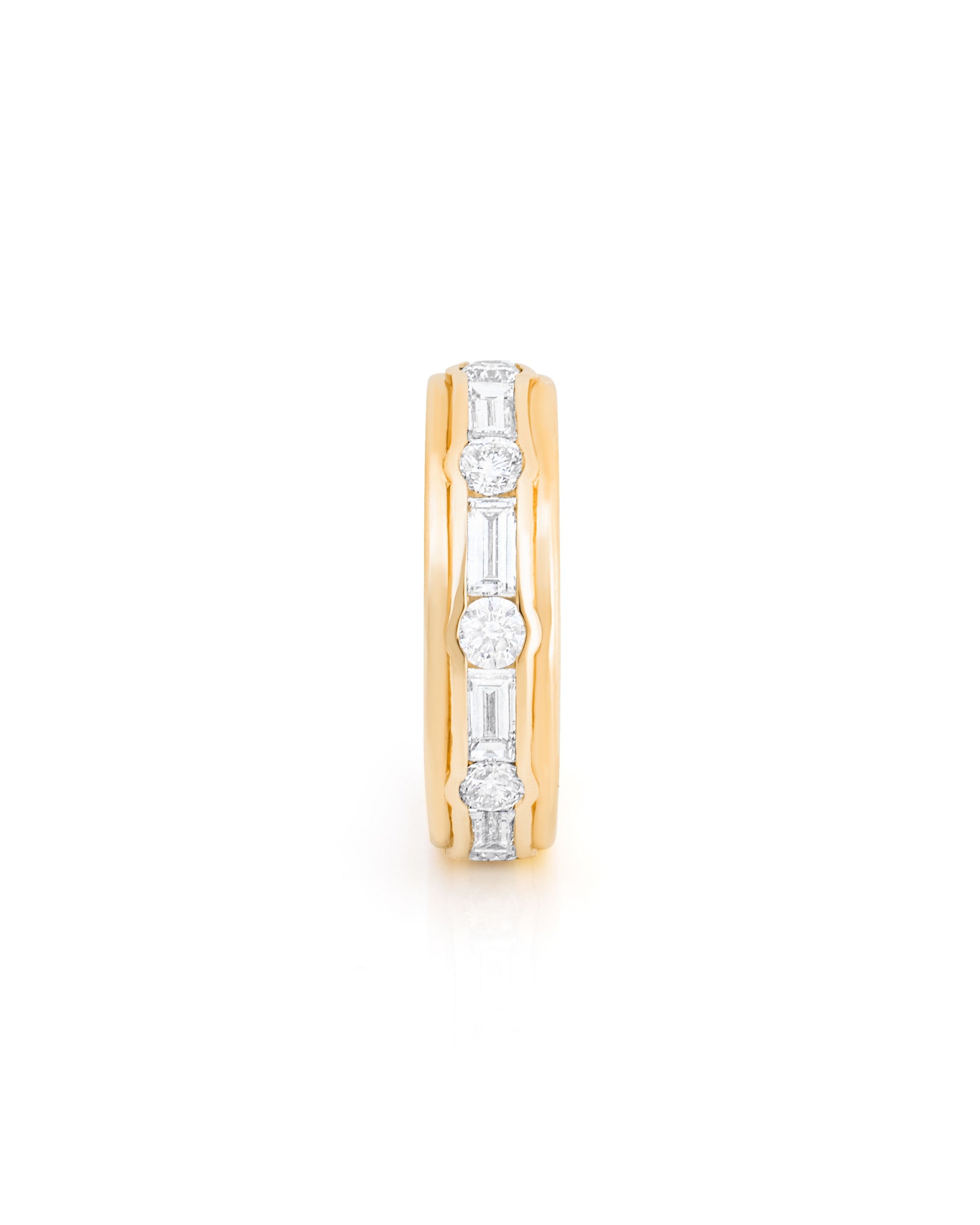 Round and baguette diamond eternity ring. Diamond eternity. Diamond band. Eternity ring.