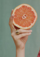 Pink tourmaline and citrine ring. Cabochon ring. Solid gold ring. Elizabethan style ring. Gemstone ring.