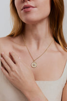 Stars Medallion. Medallion pendant. Gold medallion. Diamond medallion. Solid gold and diamond pendant. Diamond disc pendant. Gold disc pendant.