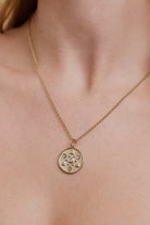 Sun Medallion. Medallion pendant. Gold medallion. Diamond medallion. Solid gold and diamond pendant. Diamond disc pendant. Gold disc pendant.