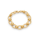 Gold chain bracelet. Twisted rope link bracelet. Charm bracelet. Fancy link bracelet