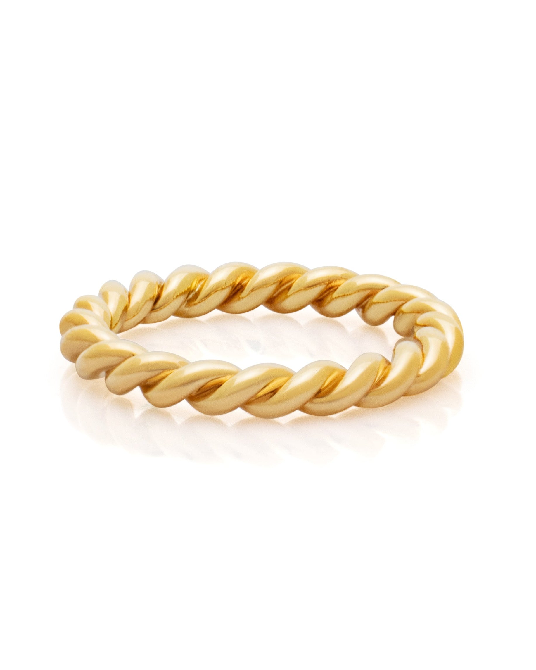 Twisted Rope Ring. Gold Ring.