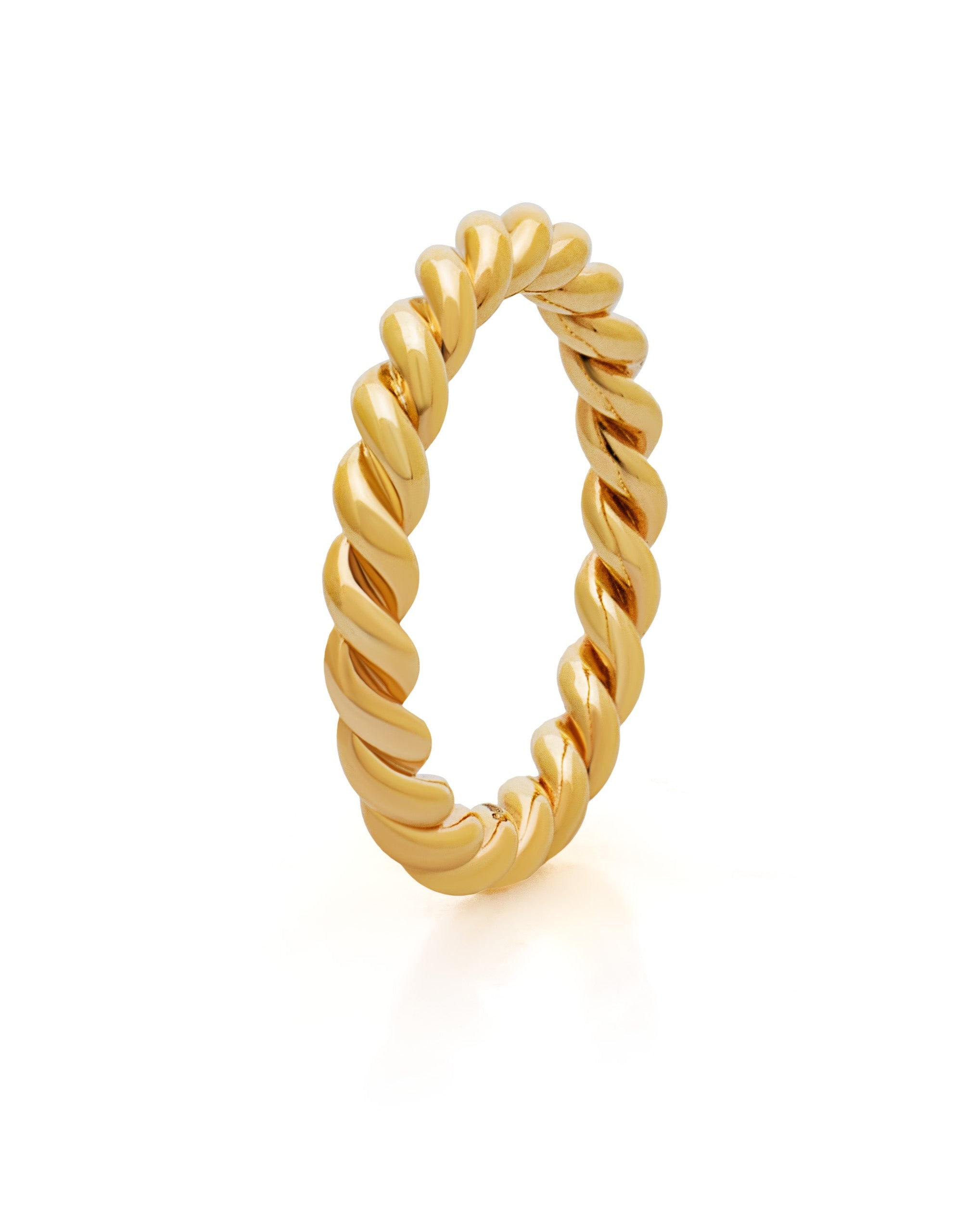 Twisted Rope Ring. Gold ring.