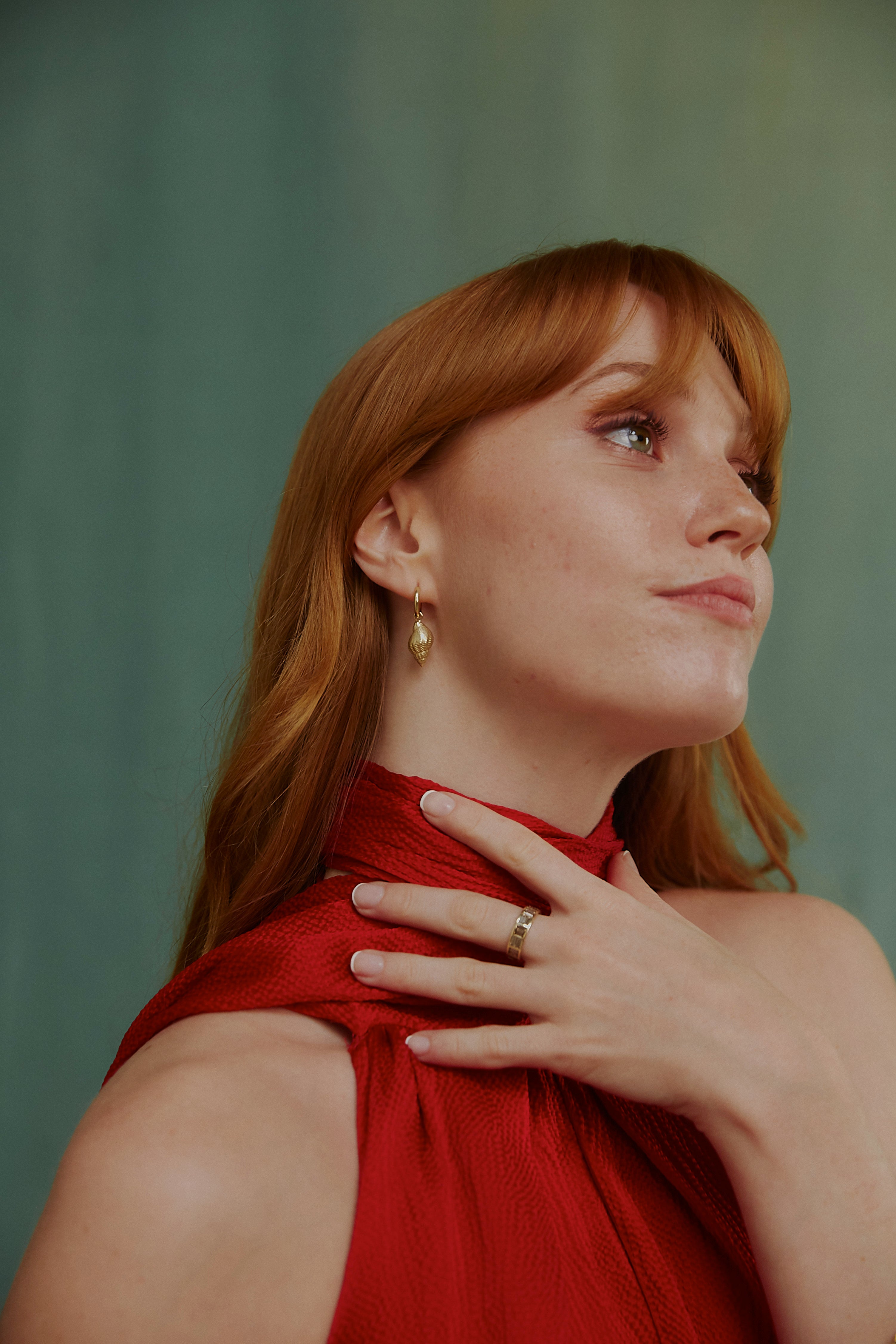 West Wittering earrings. West Wittering shell. Whelk shell jewellery. Whelk shell earrings. West Wittering jewellery. Chichester jewellery. Shell earrings. Silver shell jewellery. Gold shell jewellery. Those Happy Places. Serena Ansell Jewellery.