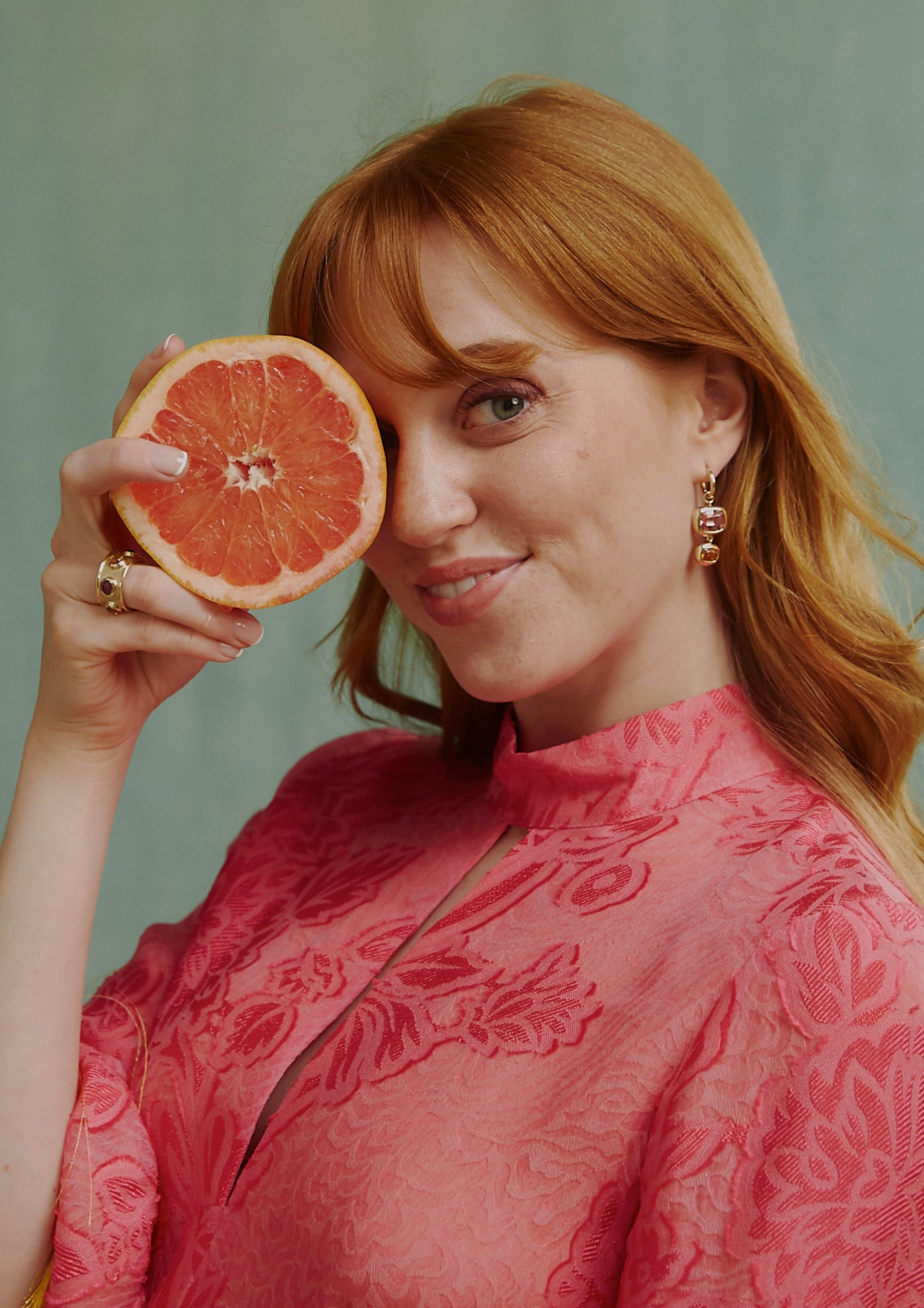 Cosmopolitan earrings. Cocktail earrings. Colourful gemstone earrings. Pink tourmaline earrings. Spessartite garnet earrings. Pink and orange gemstone earrings. Gemstone drop earrings. Solid gold earrings.