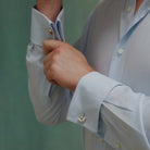 Port Isaac cufflinks. Port Isaac, Cornwall. Cornwall jewellery. Cornish shell jewellery. Silver shell jewellery. Those Happy Places. Serena Ansell Jewellery.