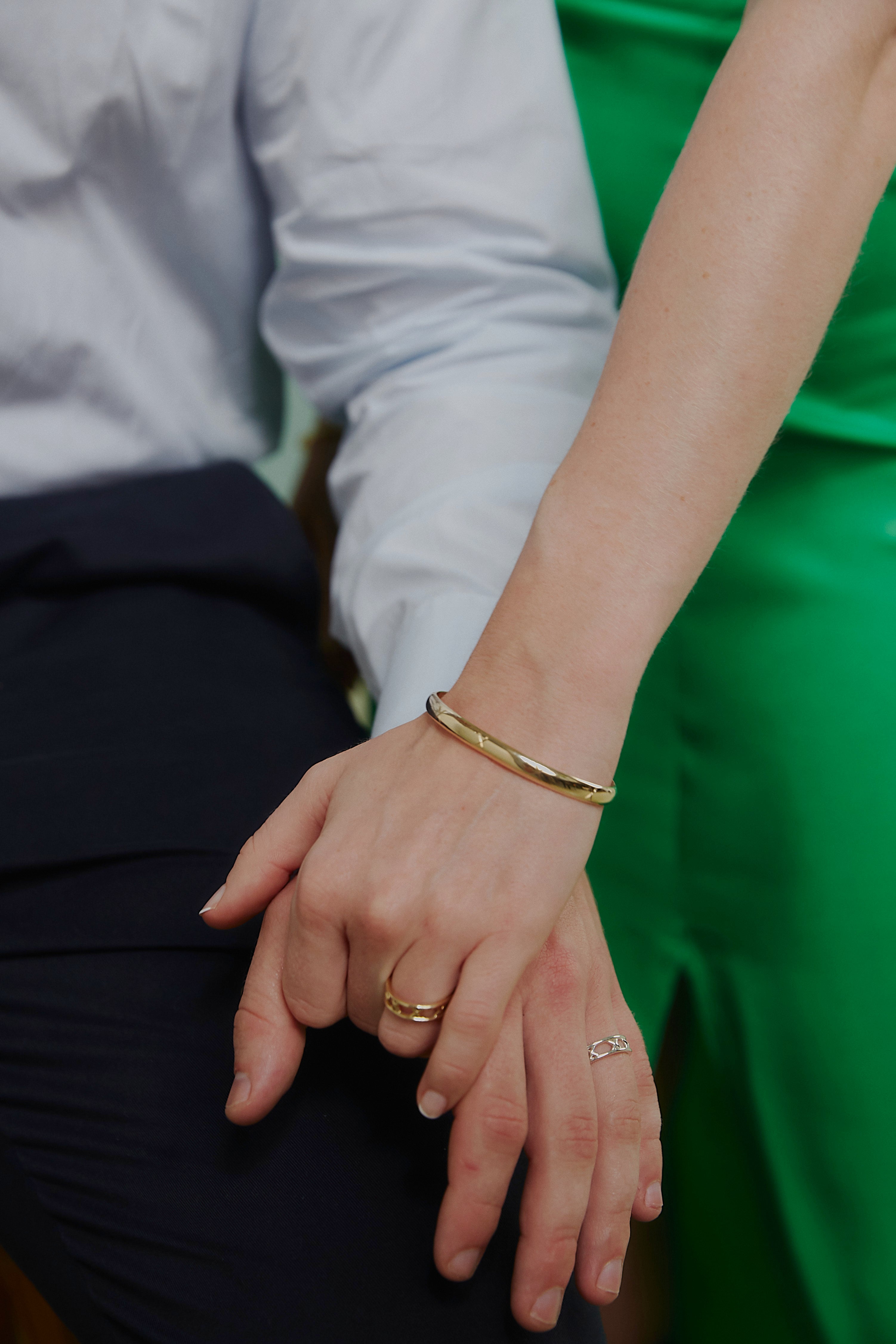 Gold Binding Bangle. Unisex bangle. Kisses bangle. X bangle. Gold bangle.