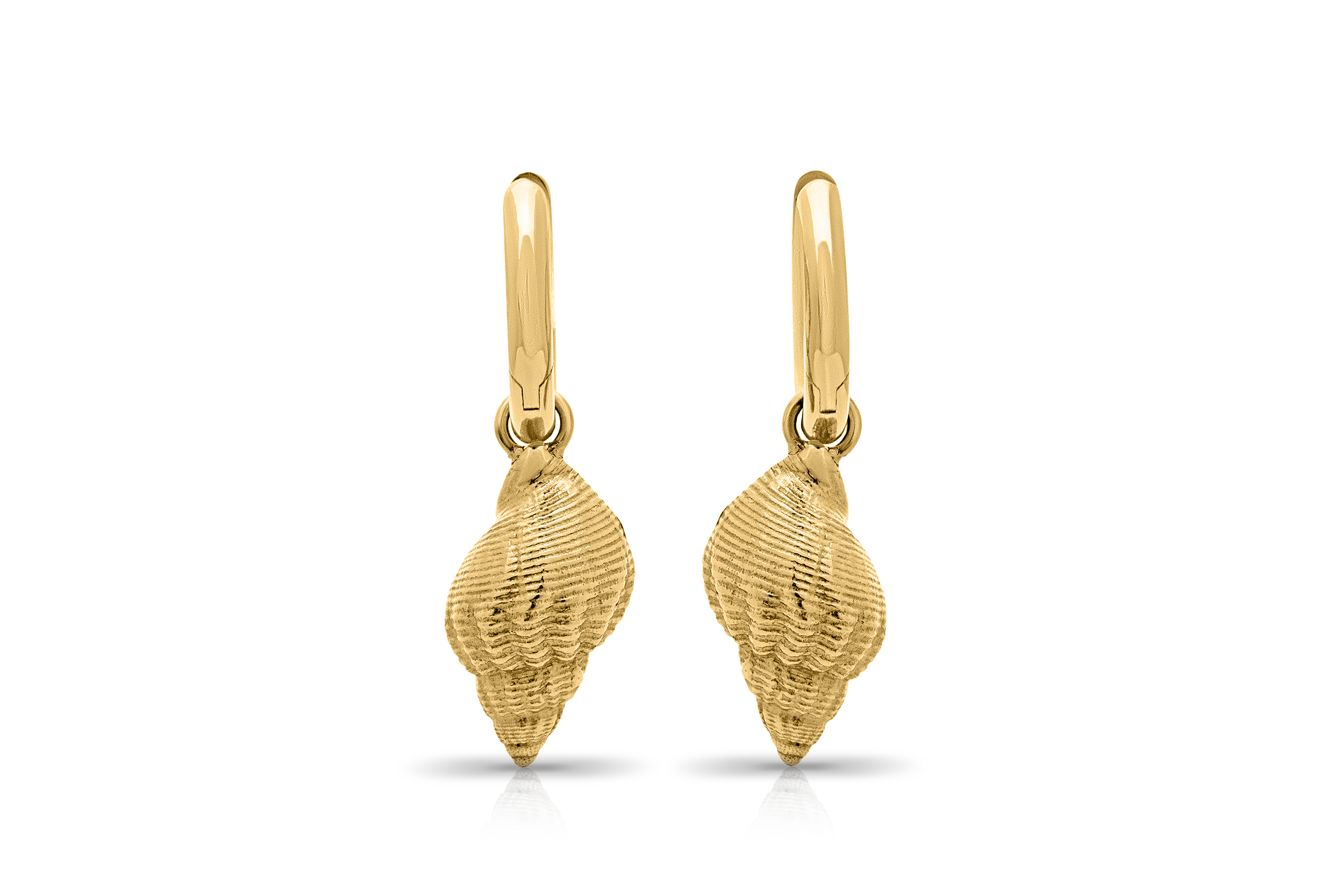 West Wittering earrings. West Wittering shell. Whelk shell jewellery. Whelk shell earrings. West Wittering jewellery. Chichester jewellery. Shell earrings. Silver shell jewellery. Gold shell jewellery. Those Happy Places. Serena Ansell Jewellery.