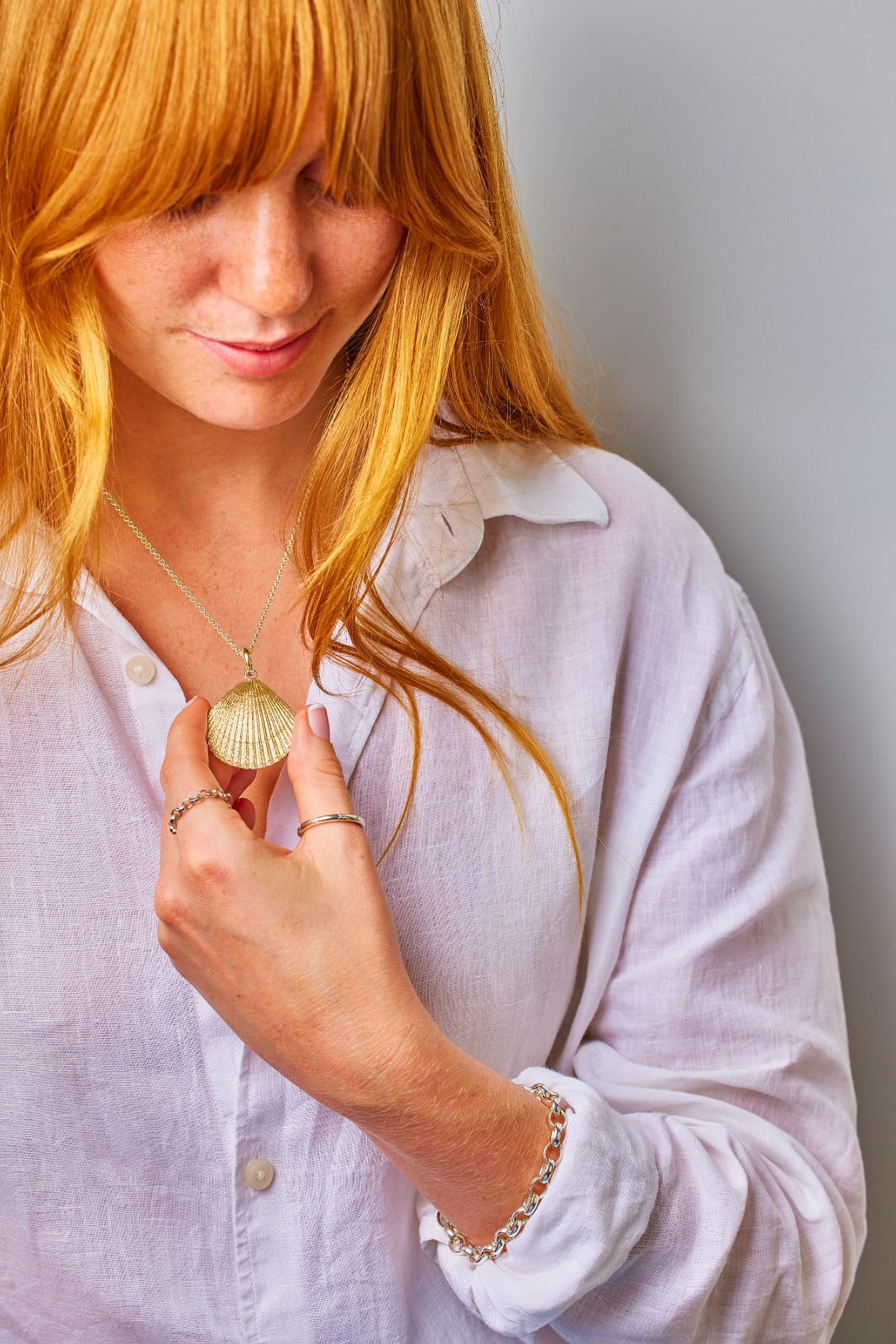 Holkham pendant. Scallop shell pendant. Holkham shell necklace. Holkham beach, Norfolk. Norfolk jewellery. Norfolk shell jewellery. Silver shell jewellery. Gold shell jewellery. Those Happy Places.