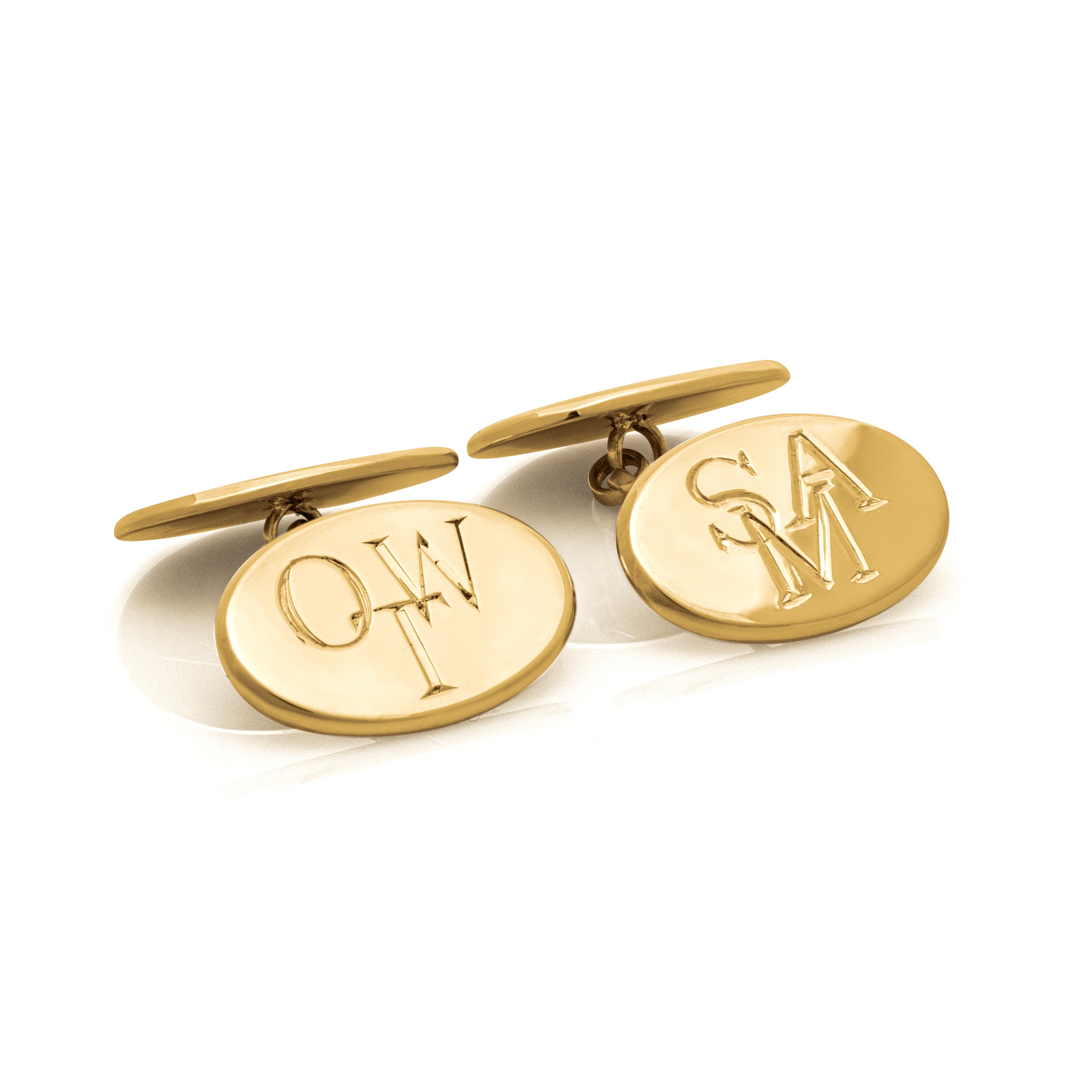 Traditional gold cufflinks. Art Deco cufflinks. Engraved cufflinks. Men's accessories. Smart cufflinks. Formal cufflinks. Solid gold cufflinks.