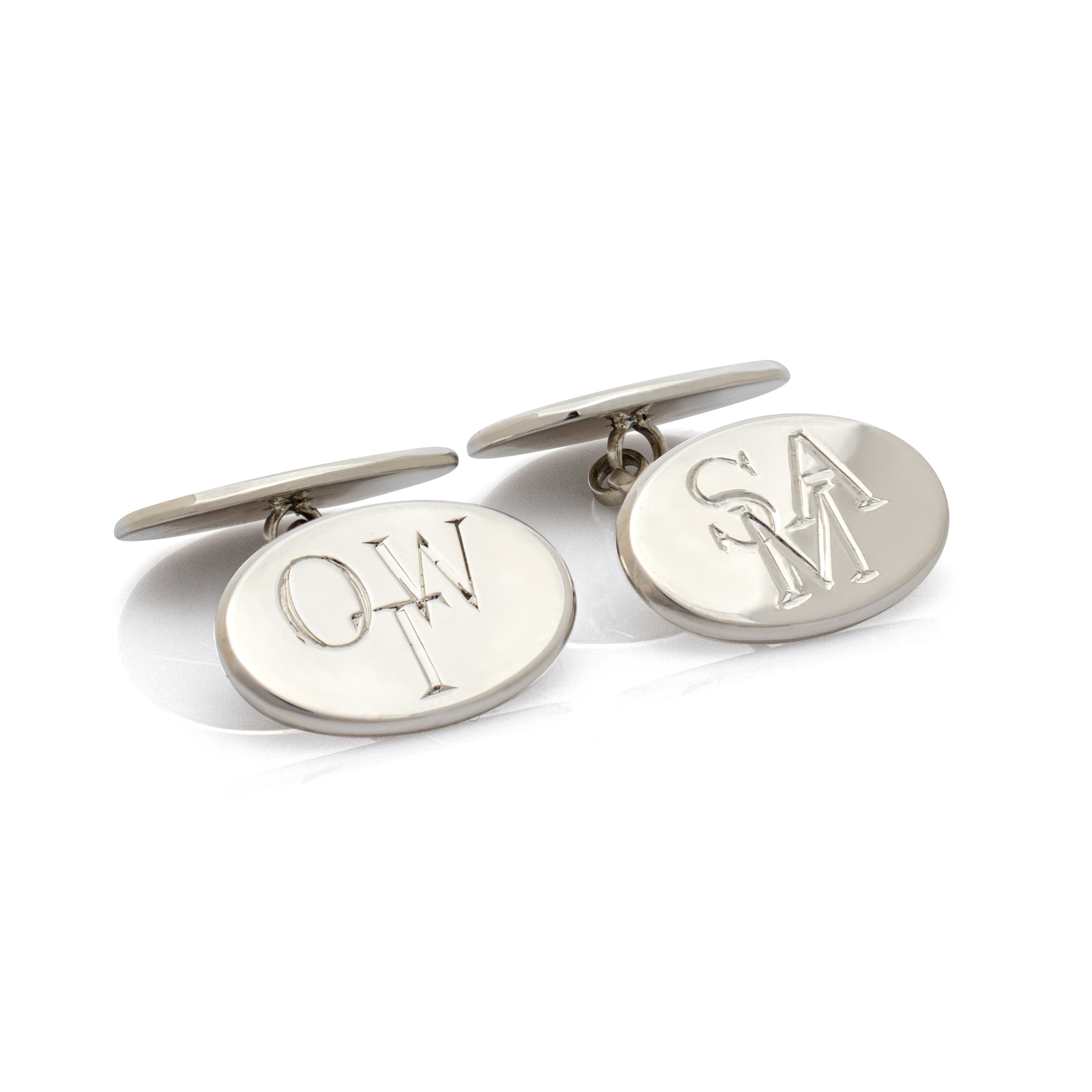Traditional silver cufflinks. Art Deco cufflinks. Engraved cufflinks. Men's accessories. Smart cufflinks. Formal cufflinks. Solid silver cufflinks.