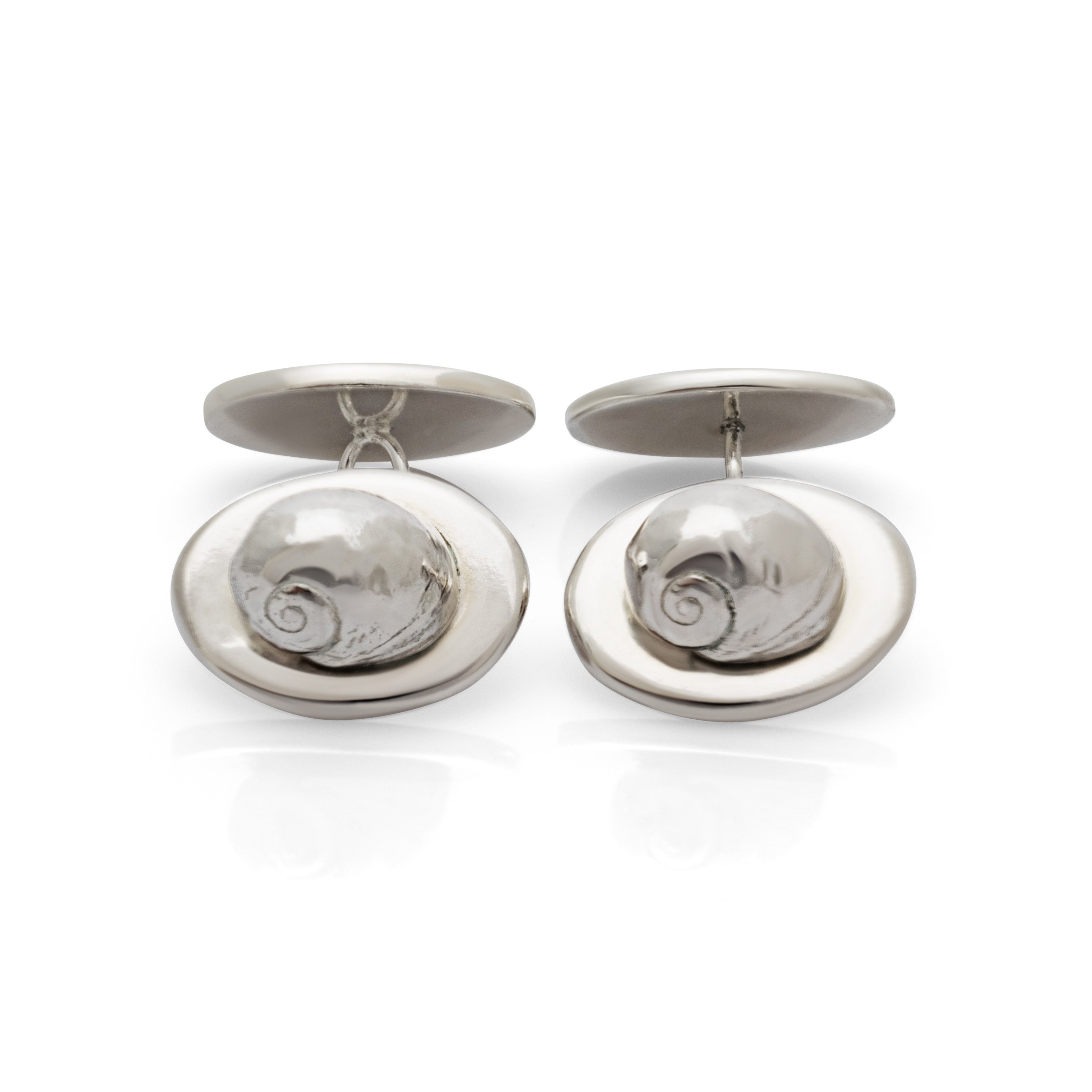 Flat Periwinkle shell cufflinks. Constantine Bay cufflinks. Cornwall jewellery. Cornwall shell jewellery. Men's accessories.