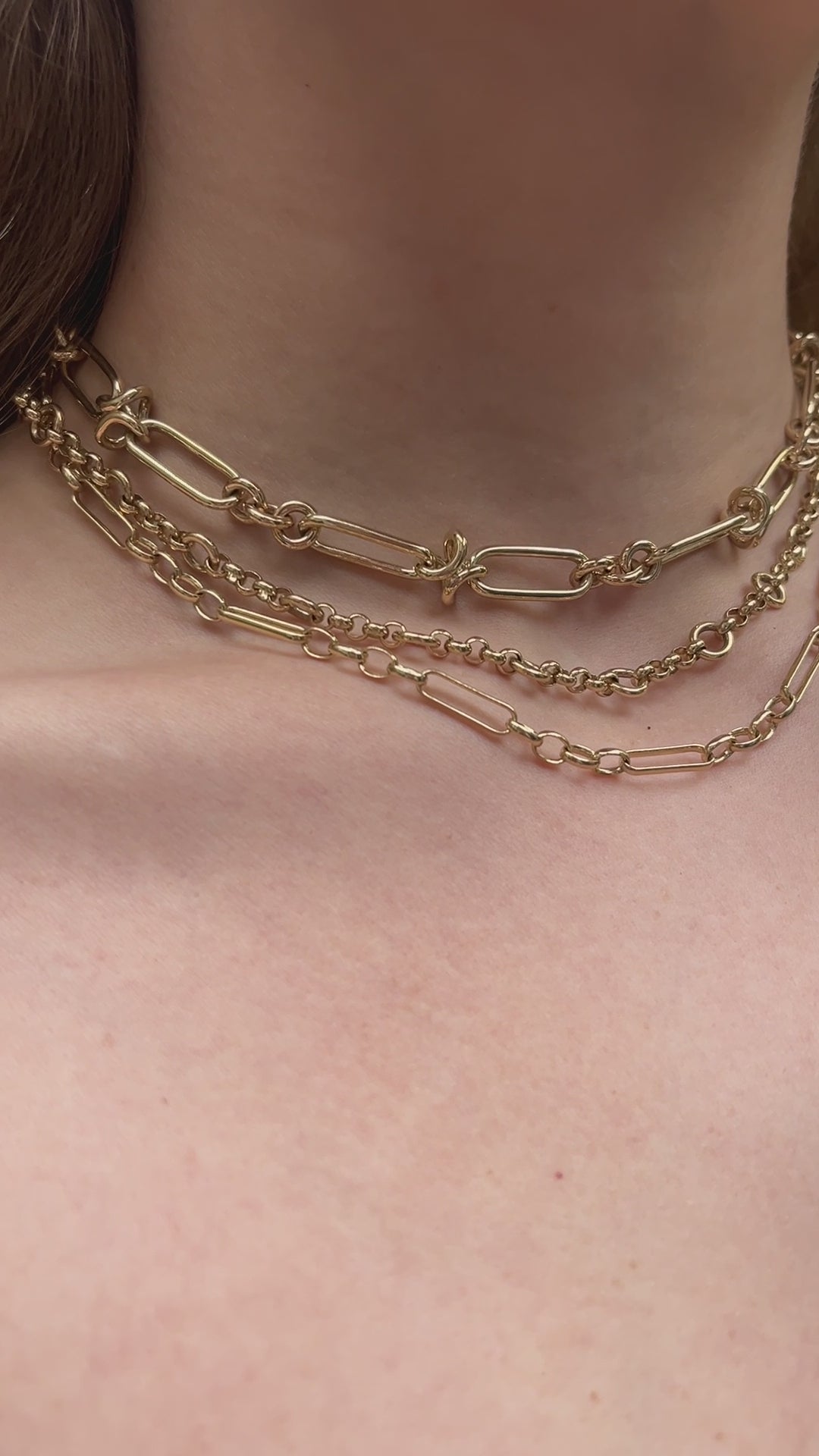 Chunky gold chain. Solid gold necklace. Charm necklace