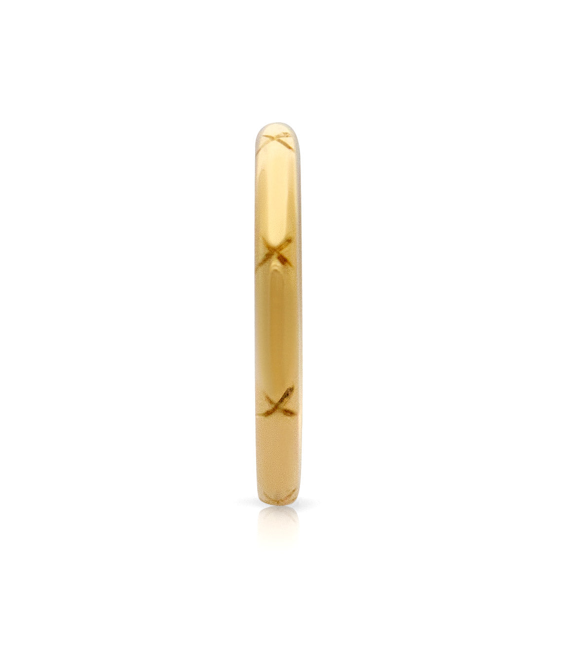 18 carat gold Binding Band. Unisex ring. 18 carat gold band. Kisses ring. X ring. Gold band. Wedding band.