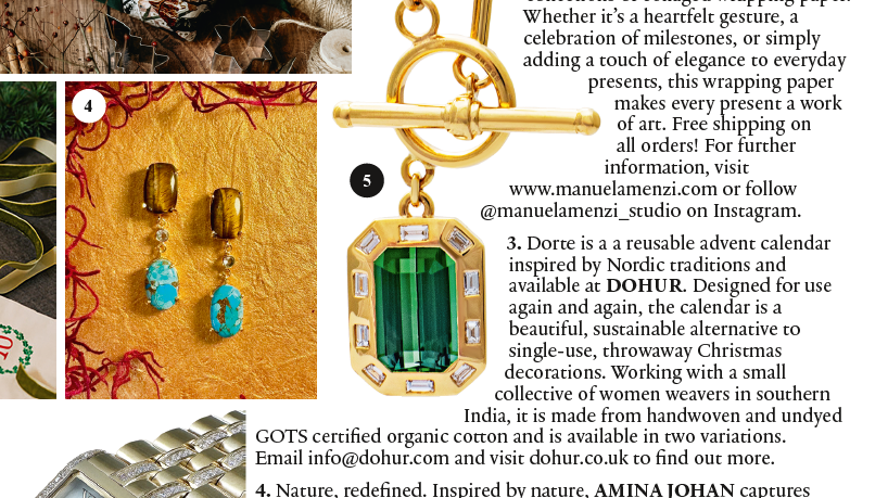 PRESS: The World Of Interiors - Green Tourmaline & Diamond T-bar Necklace