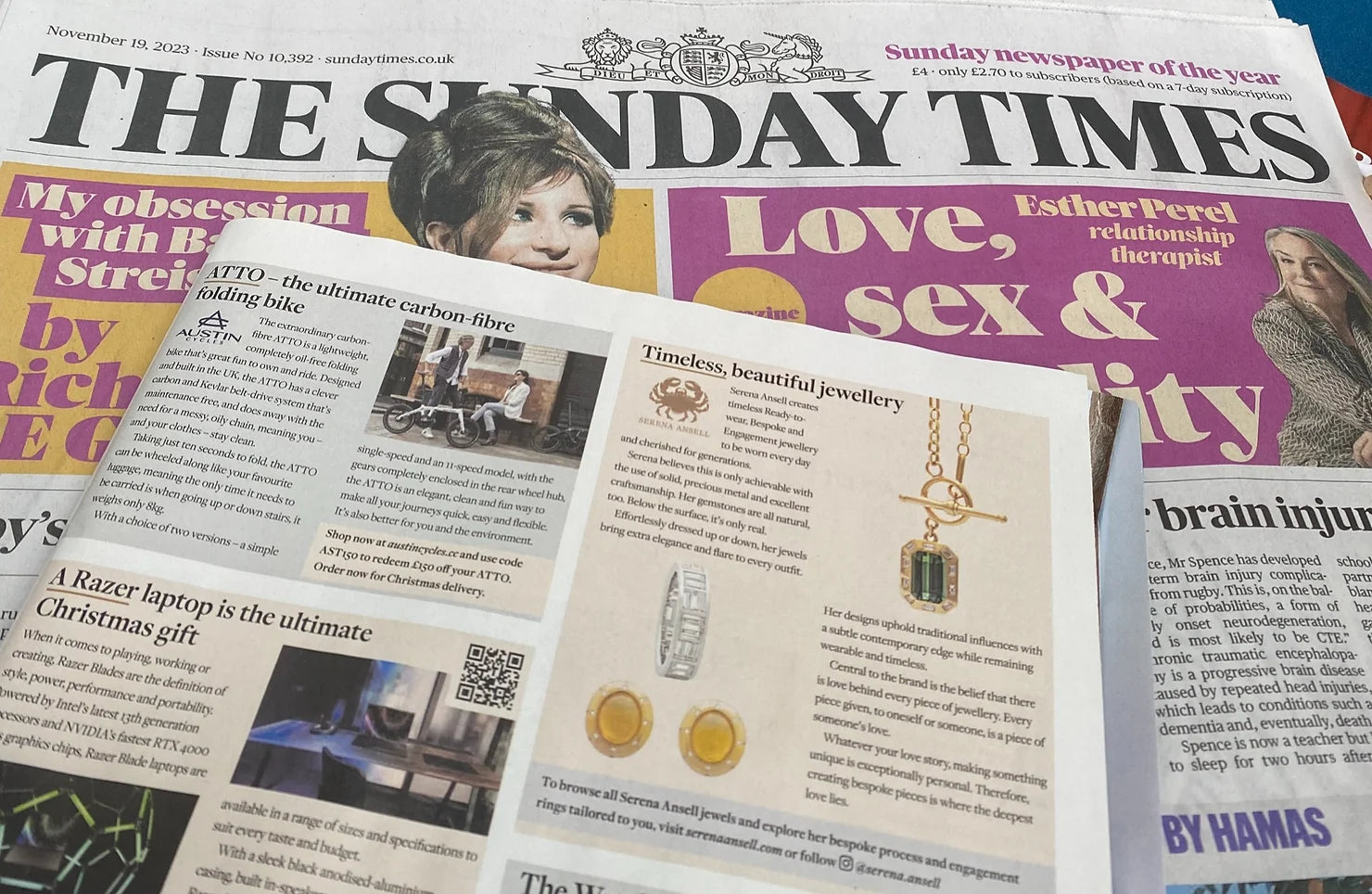 Serena Ansell Jewellery Sunday Times Magazine