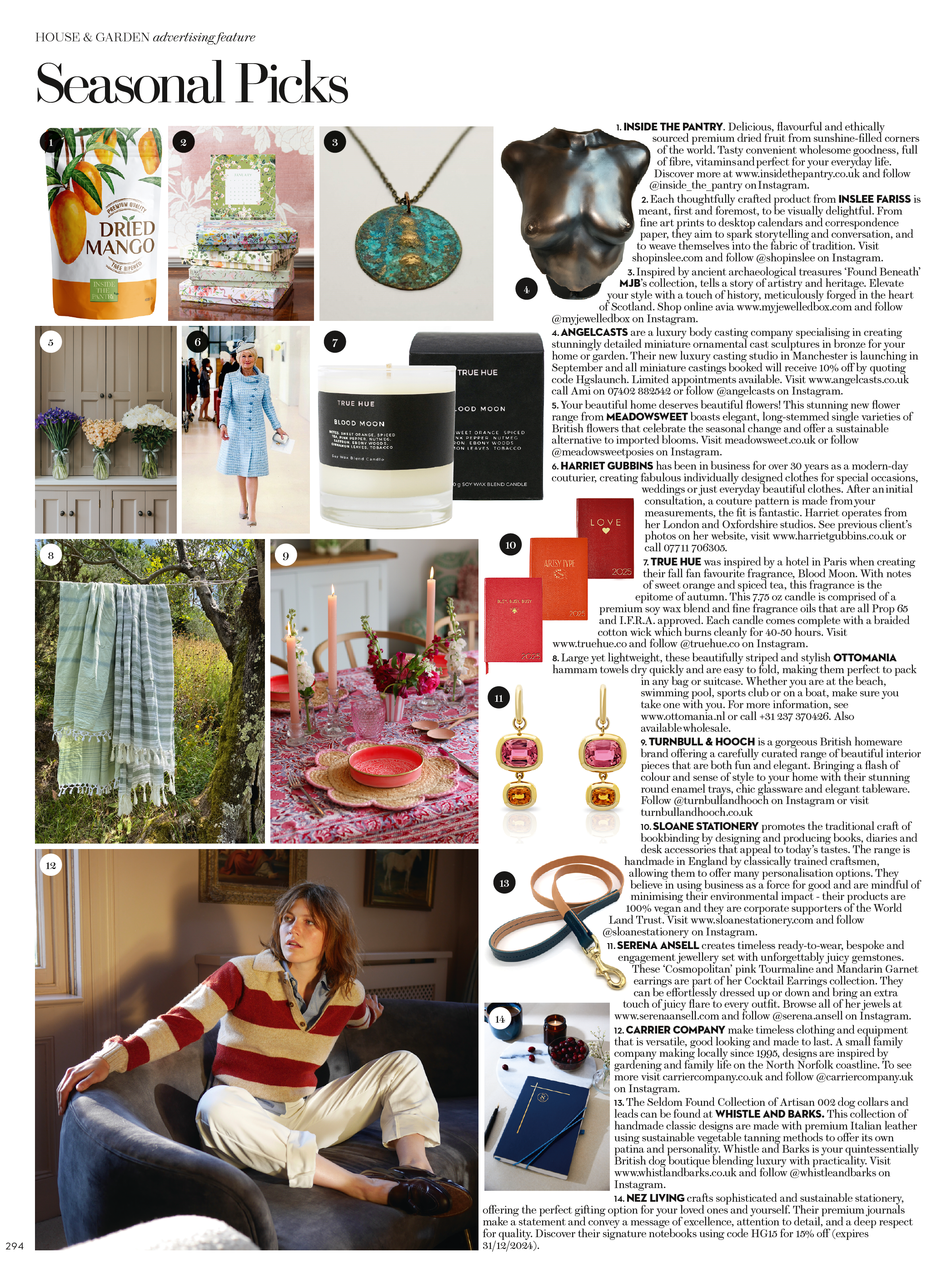 House & Garden Magazine Cosmopolitan Cocktail Earrings