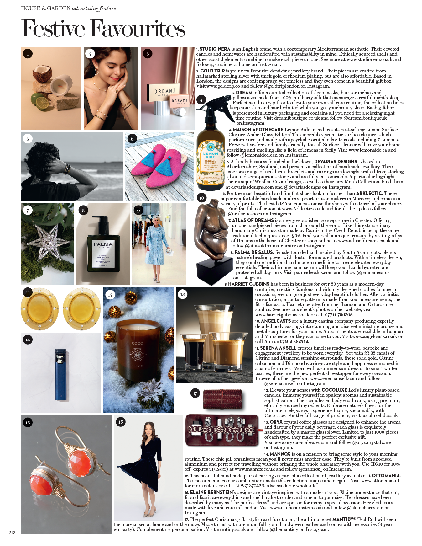 PRESS: House & Garden Magazine - Yellow Obsession Earrings