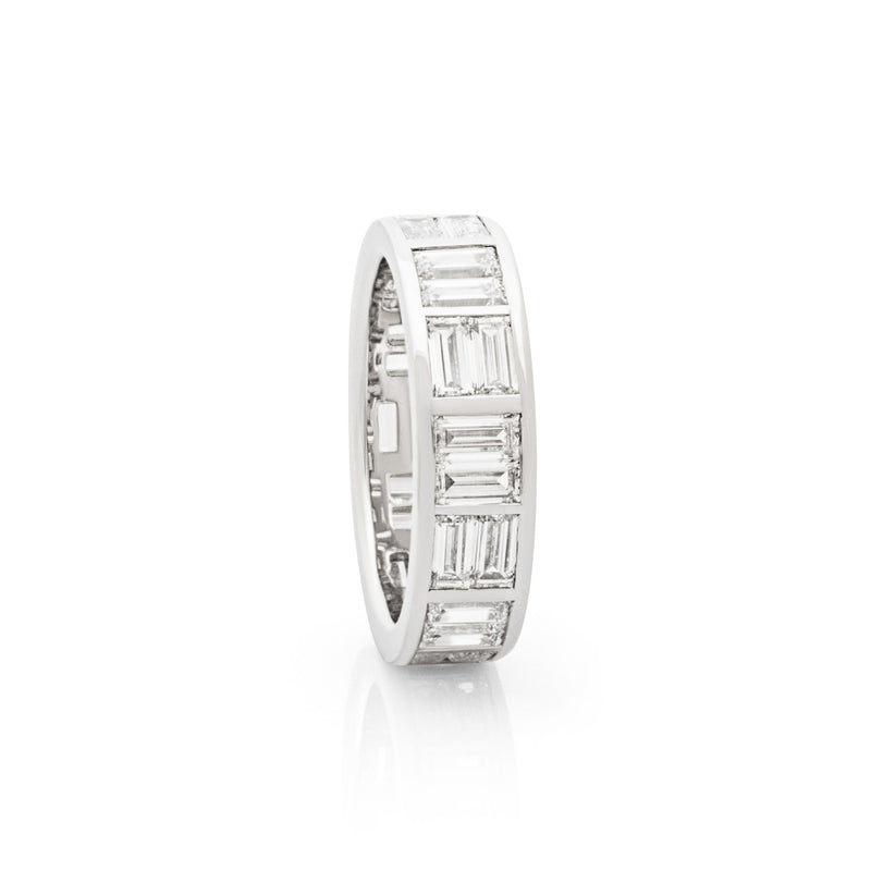 Brickwork Baguette Diamond Ring