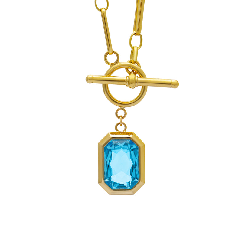 Topaz T-bar Necklace