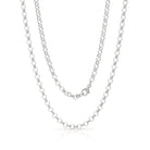 Silver necklace chain. Silver belcher chain. 