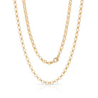 Gold chain necklace. Gold belcher chain. 