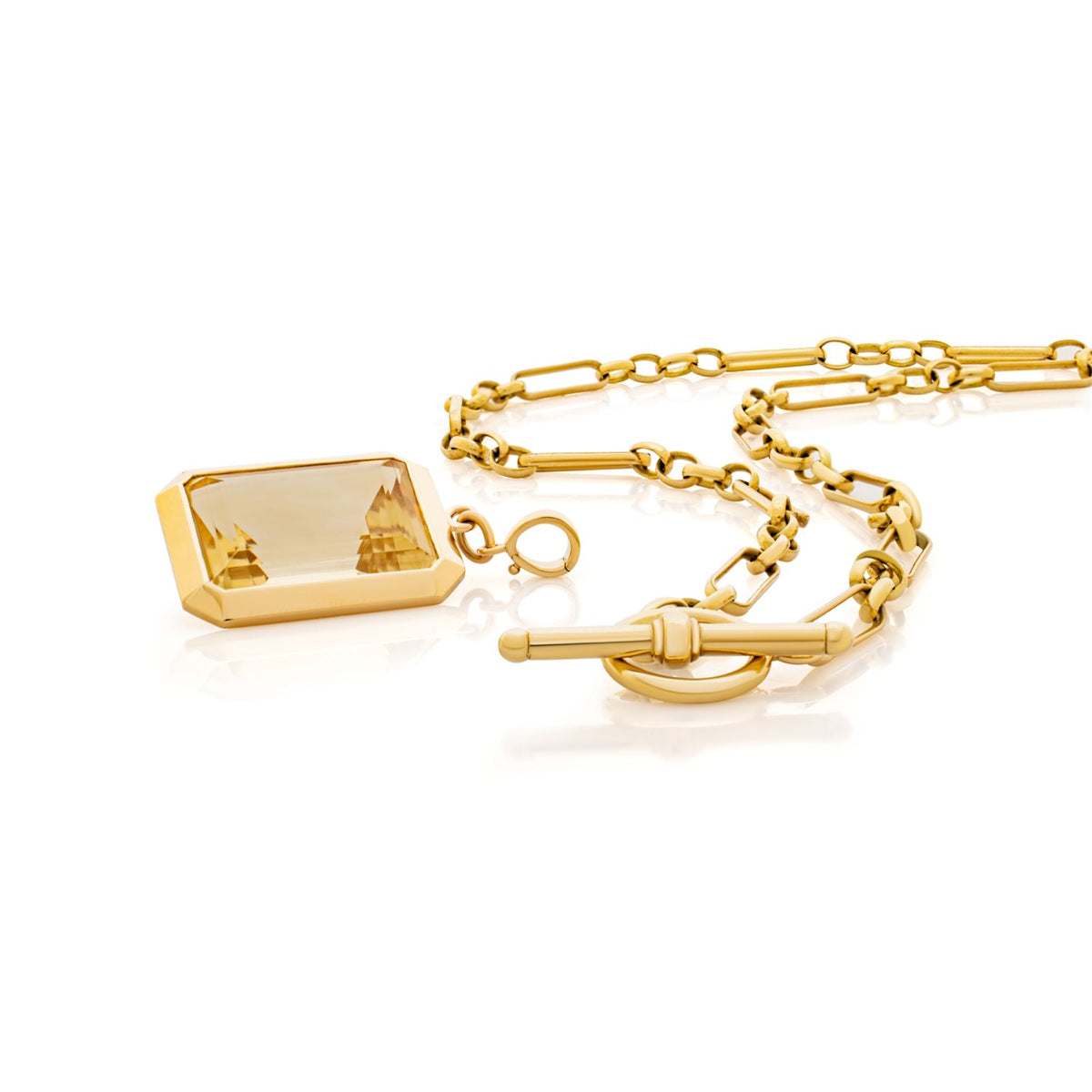 Record Bar Chain Gold T-bar Chain