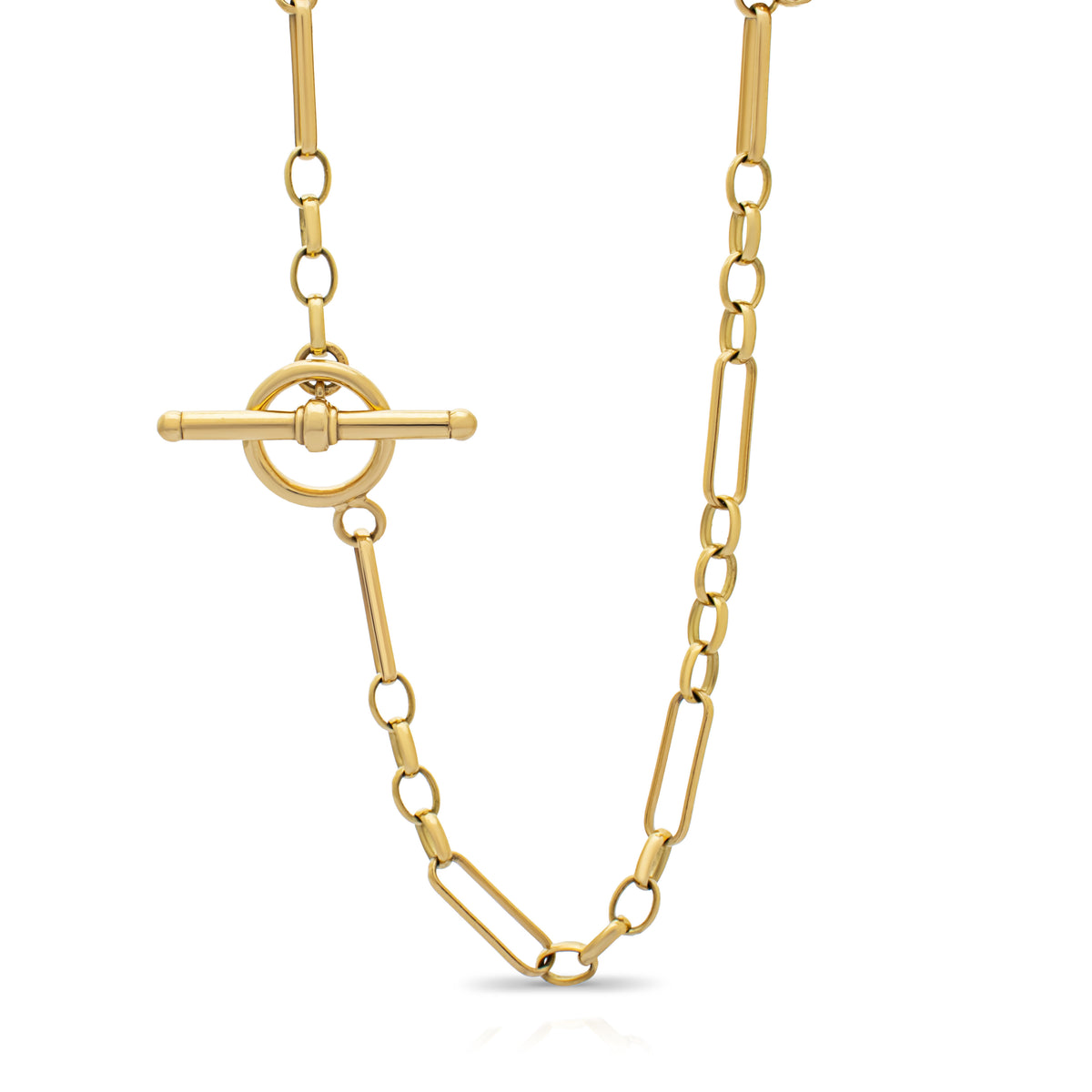 Record Bar Chain Gold T-bar Chain