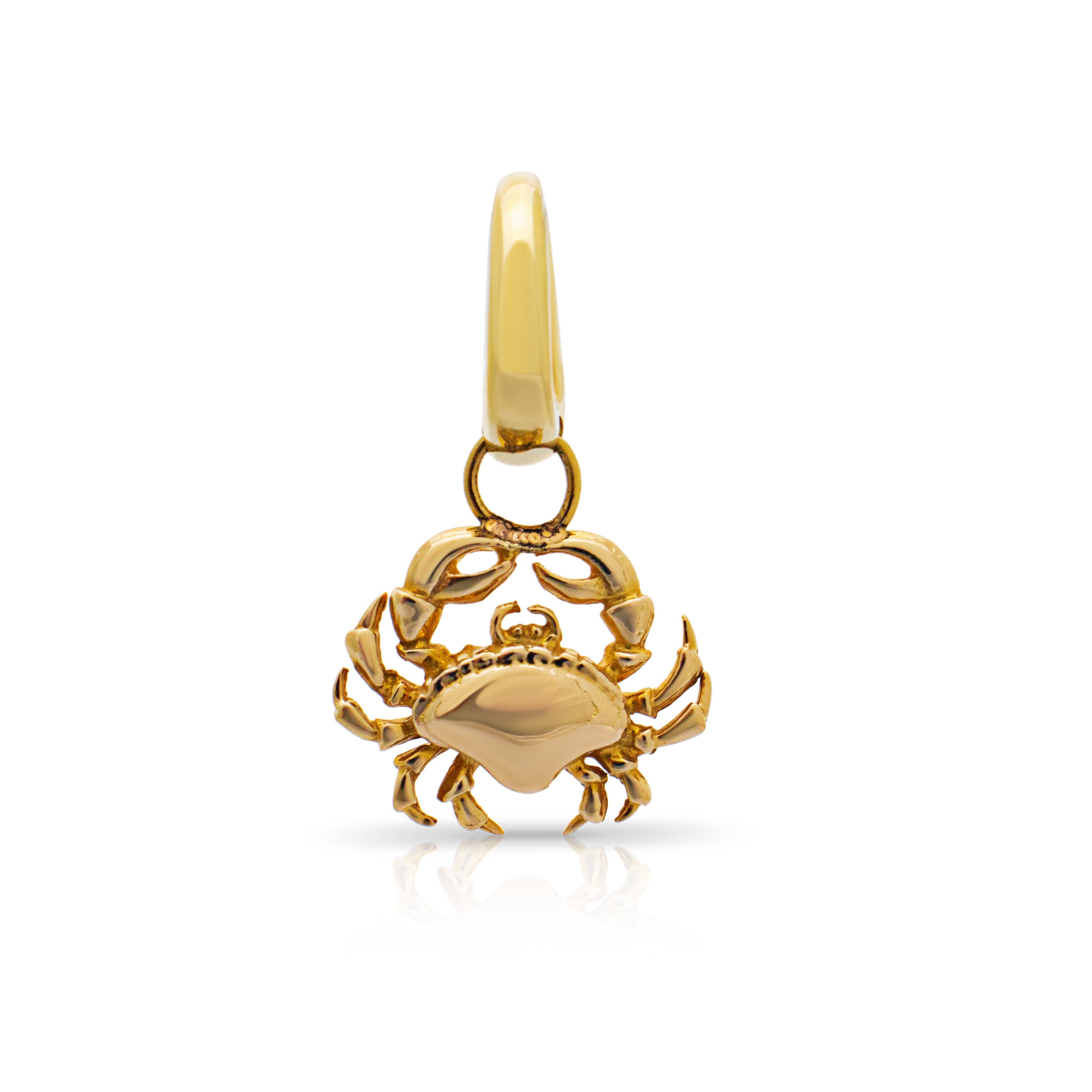 Claude the crab. Crab charm. Crab pendant. Cancer pendant. Solid gold crab. Solid silver crab. Animal charm. Those Happy Places. Serena Ansell Jewellery. Fine Jewellery London. 