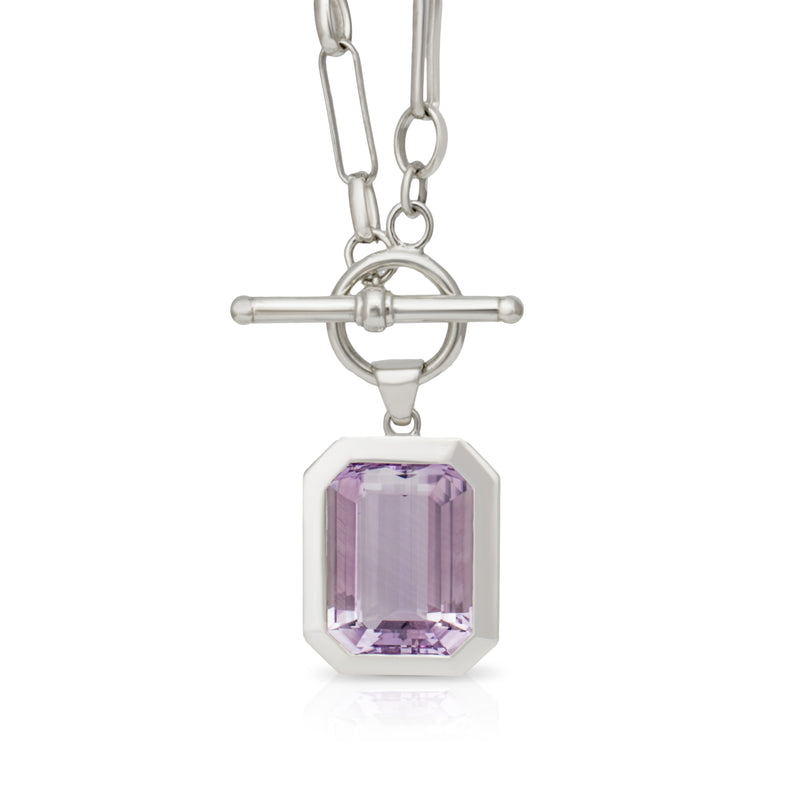 Amethyst T-bar Necklace