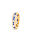 Blue Sapphire and Diamond Eternity ring. Sapphire and Diamond band. Eternity ring. Sapphire and Diamond ring. 